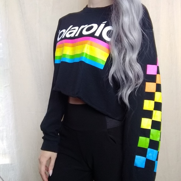 polaroid crop top long sleeve
